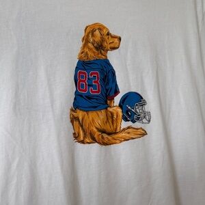 NWT J. Crew Factory Men's Golden Retriever Football Graphic Tee - SIZE MEDIUM